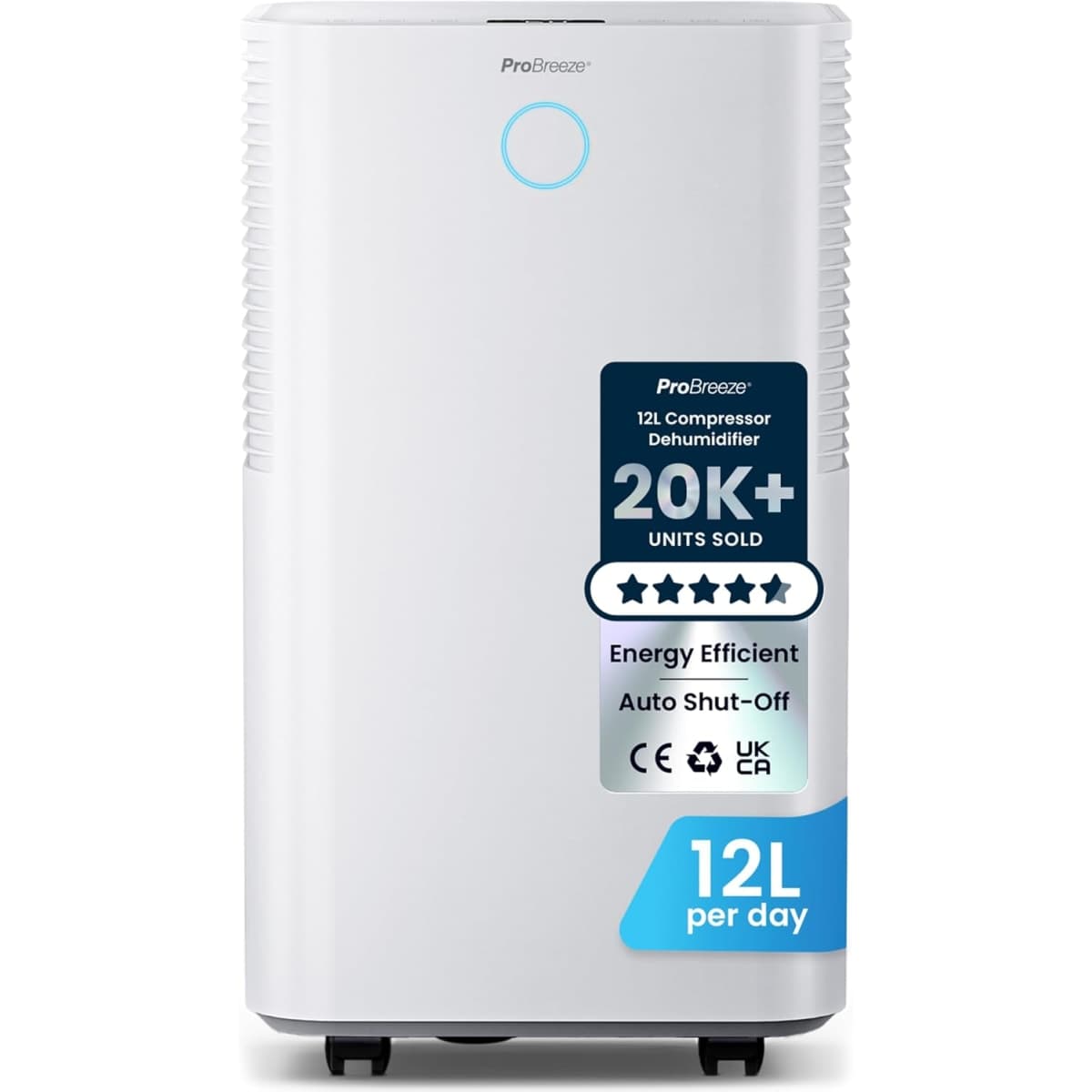 Pro Breeze Déshumidificateur Compresseur 12L/jour